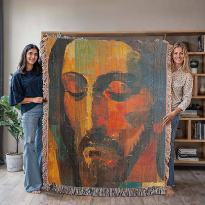 "The Silent Christ" - Heirloom Woven Blanket