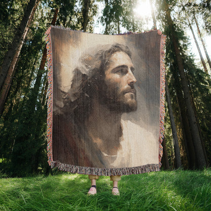 Jesus Christ The Redeemer | Latter Day Saint | Christian Woven Throw Blanket