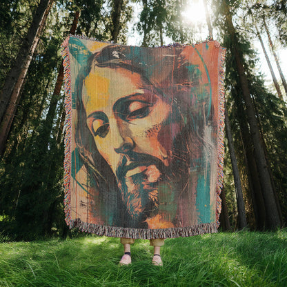 "Gentle Savior" - Heirloom Woven Blanket