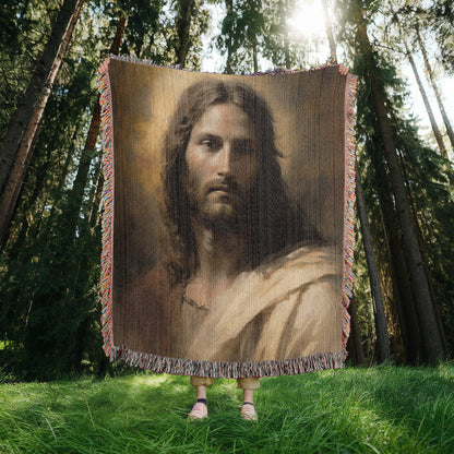 Jesus Christ The Lamb Of God | Peaceful & Calming | Christian Woven Throw Blanket