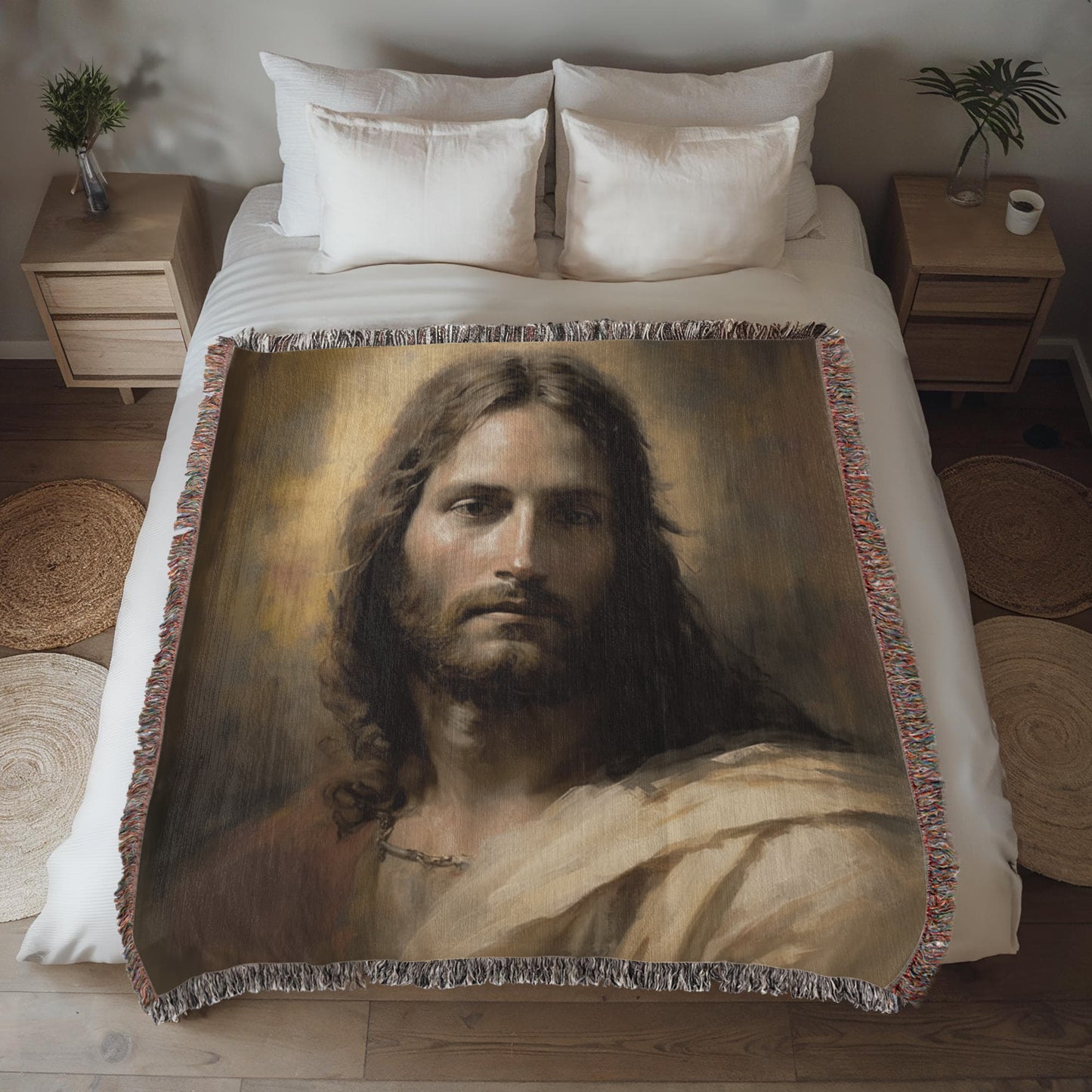 Jesus Christ The Lamb Of God | Peaceful & Calming | Christian Woven Throw Blanket