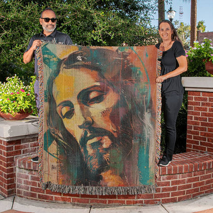"Gentle Savior" - Heirloom Woven Blanket