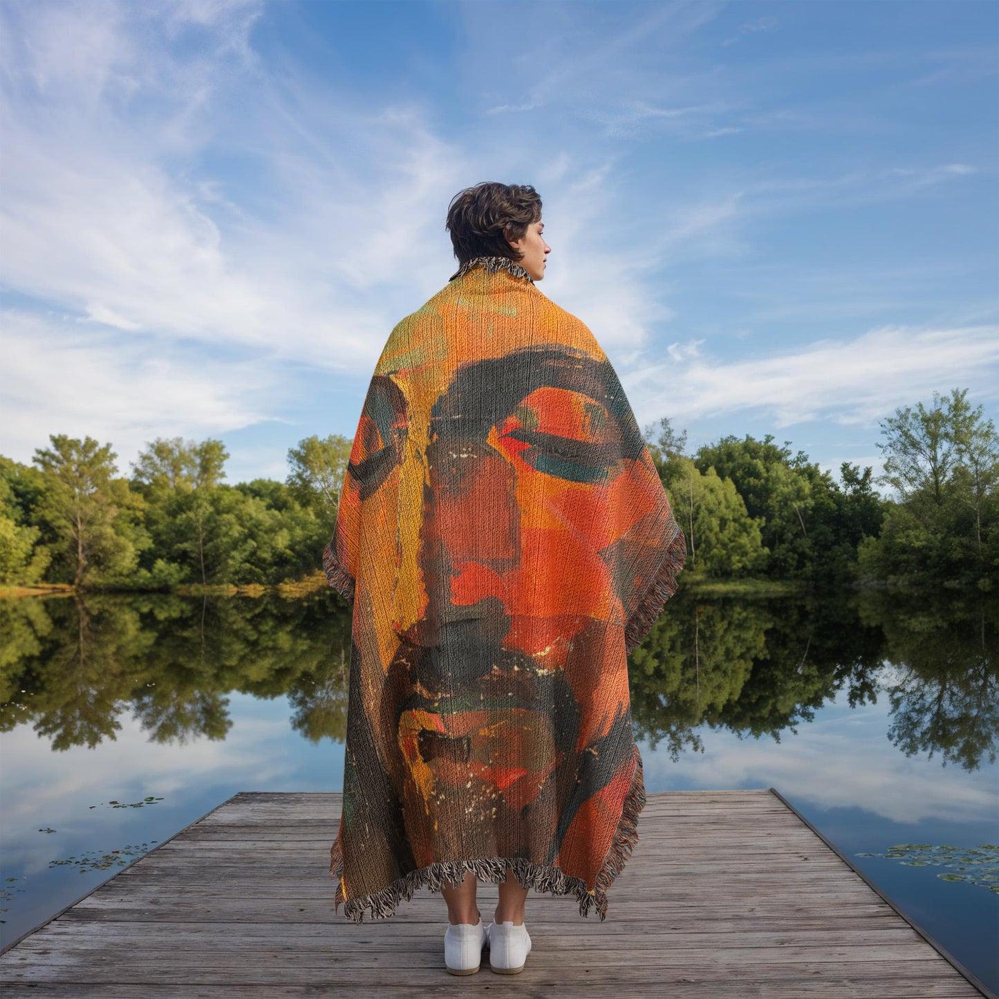 "The Silent Christ" - Heirloom Woven Blanket