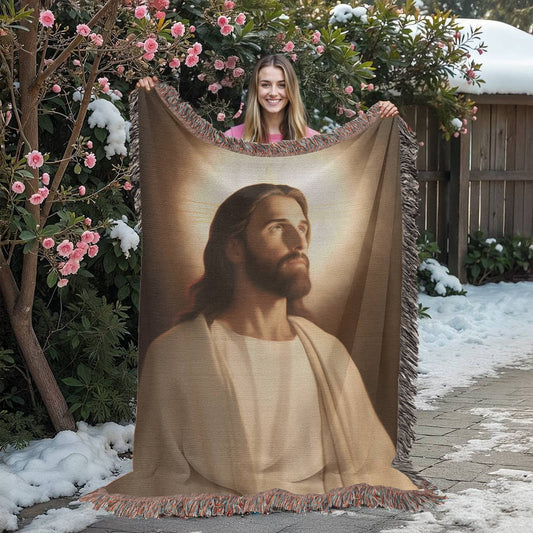 "Our Blessed Savior Jesus Christ" - Heirloom Woven Blanket