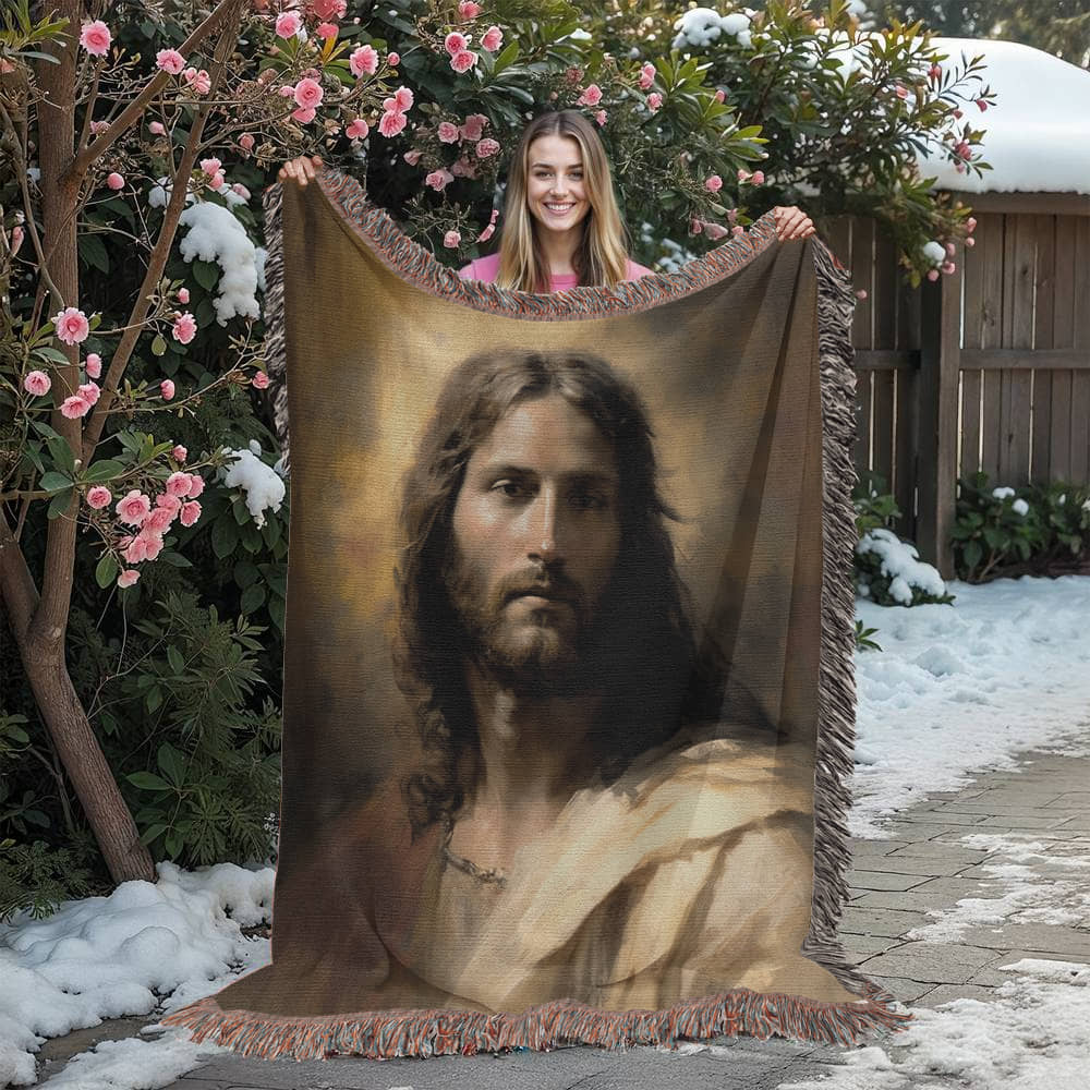 Jesus Christ The Lamb Of God | Peaceful & Calming | Christian Woven Throw Blanket