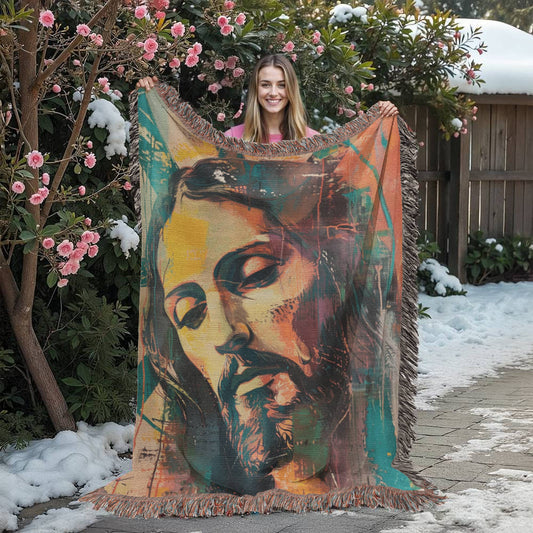 "Gentle Savior" - Heirloom Woven Blanket