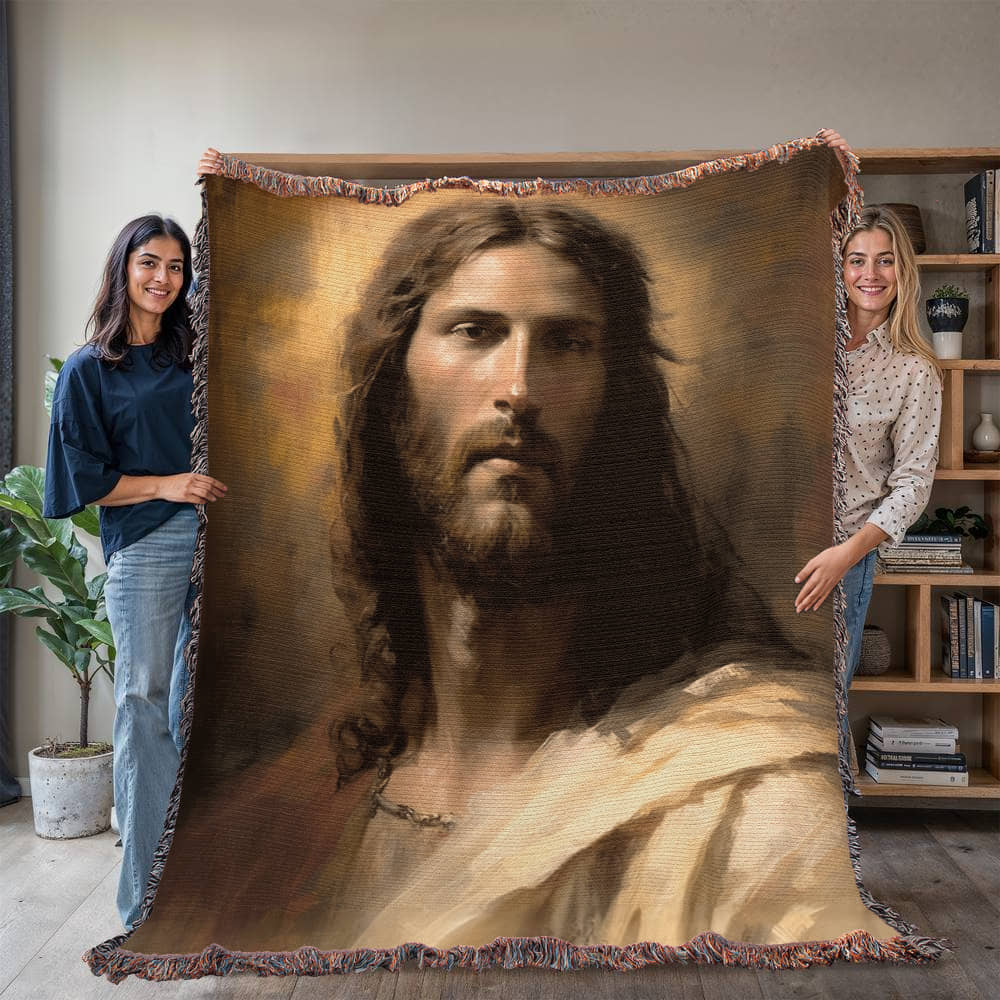 Jesus Christ The Lamb Of God | Peaceful & Calming | Christian Woven Throw Blanket