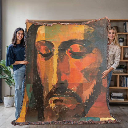 "The Silent Christ" - Heirloom Woven Blanket