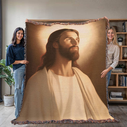 "Our Blessed Savior Jesus Christ" - Heirloom Woven Blanket