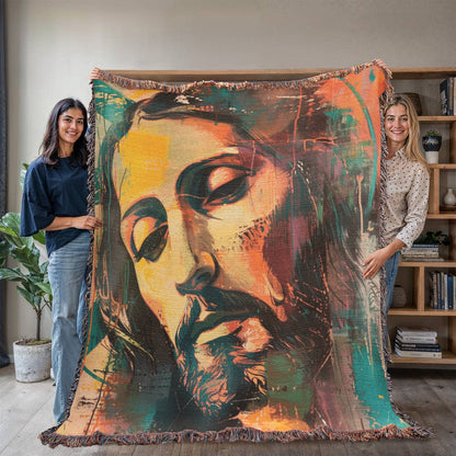 "Gentle Savior" - Heirloom Woven Blanket