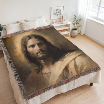Jesus Christ The Lamb Of God | Peaceful & Calming | Christian Woven Throw Blanket