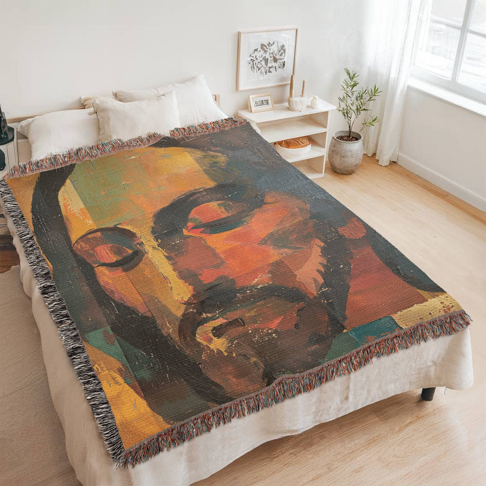 "The Silent Christ" - Heirloom Woven Blanket
