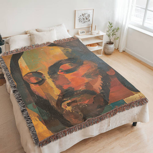 "The Silent Christ" - Heirloom Woven Blanket