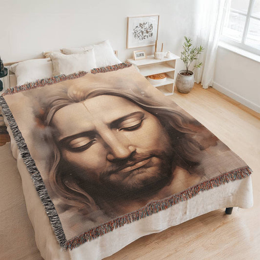 "Meditating Christ" - Heirloom Woven Blanket