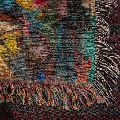 Rainbow Christ | Woven Christian Throw Blanket ATTEMPT 4