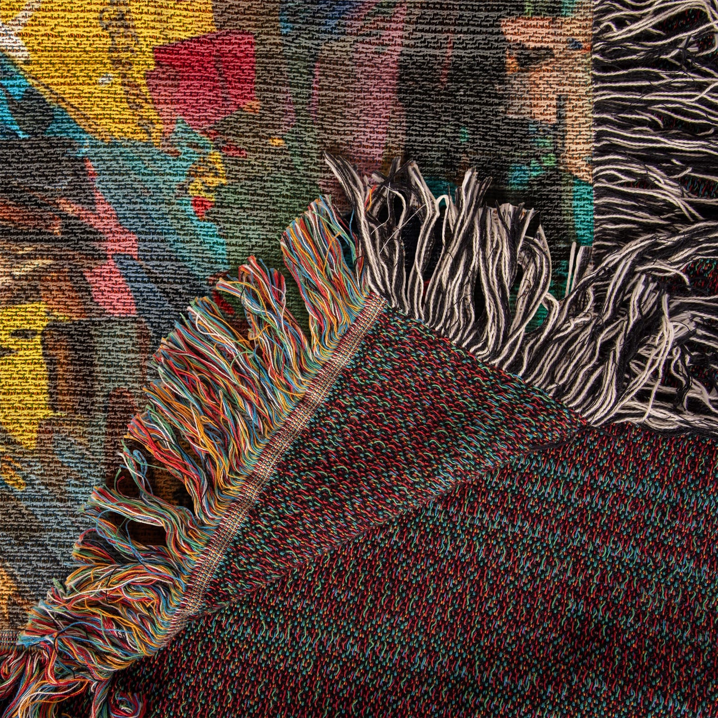 Rainbow Christ | Woven Christian Throw Blanket ATTEMPT 4