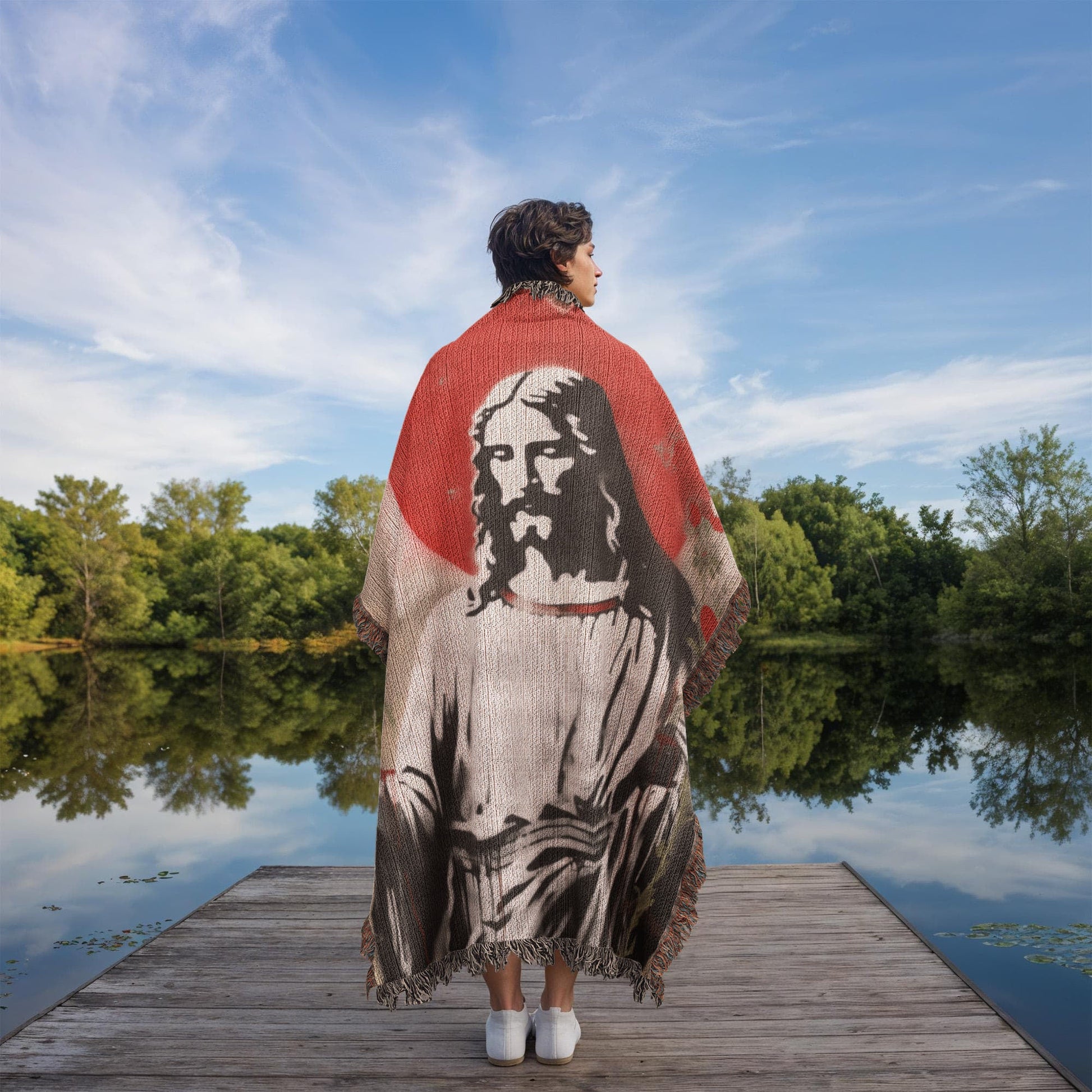 Blessed Heart Of Jesus | Christian Woven Throw Blanket - ChristVisions