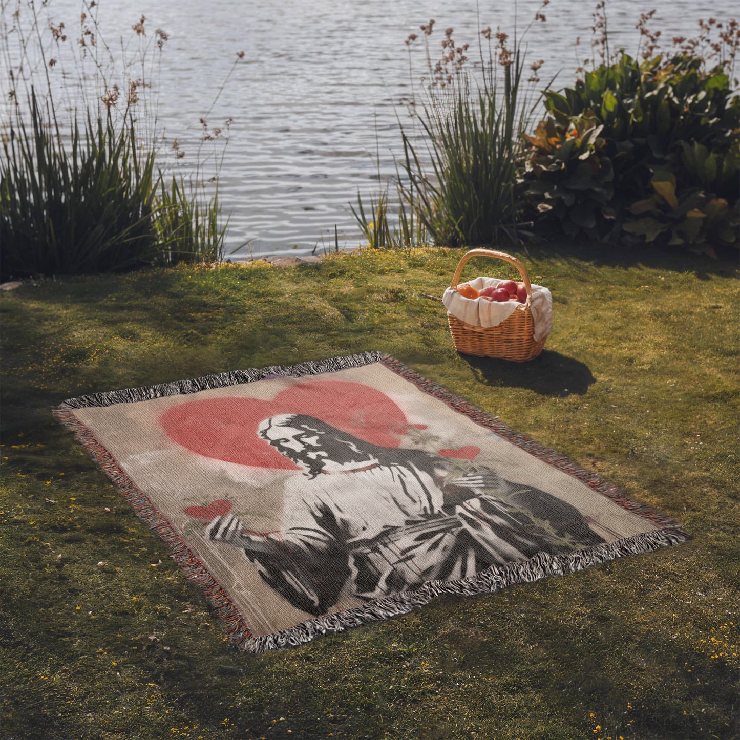 Blessed Heart Of Jesus | Christian Woven Throw Blanket - ChristVisions