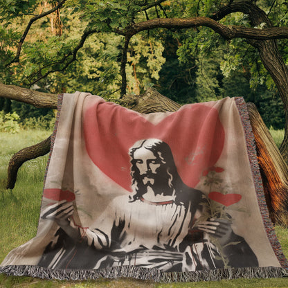 Blessed Heart Of Jesus | Christian Woven Throw Blanket - ChristVisions