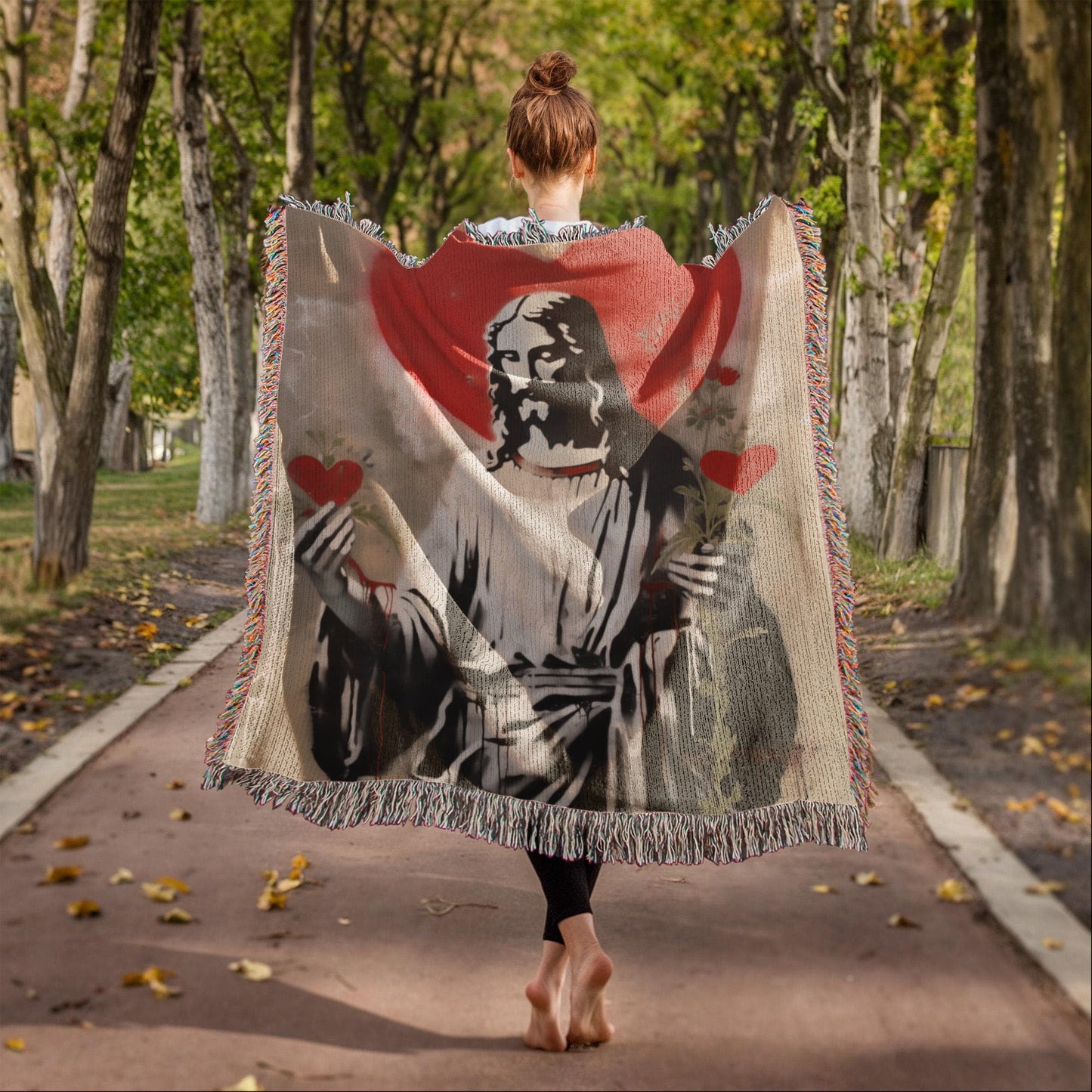 Blessed Heart Of Jesus | Christian Woven Throw Blanket - ChristVisions