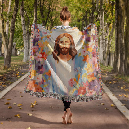 Blossoms Of Grace | Woven Christian Throw Blanket