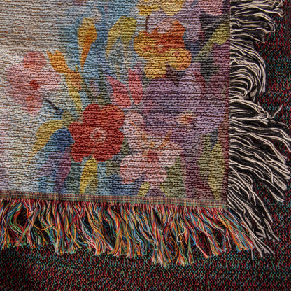 Blossoms Of Grace | Woven Christian Throw Blanket