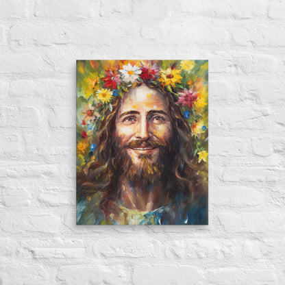 Jesus In The Garden of Grace Canvas Print