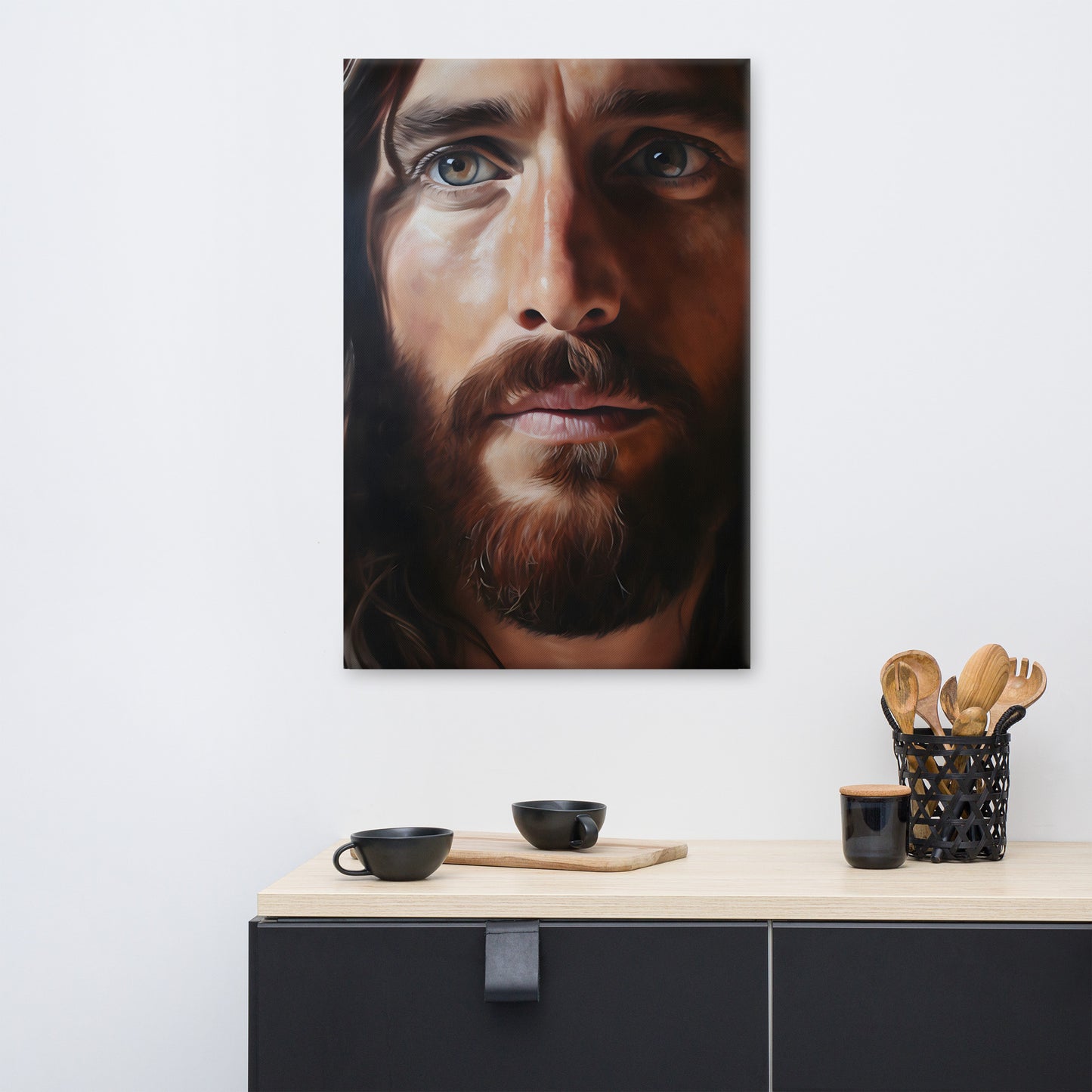 Jesus Searcher Of Hearts Canvas Print - 24x36"