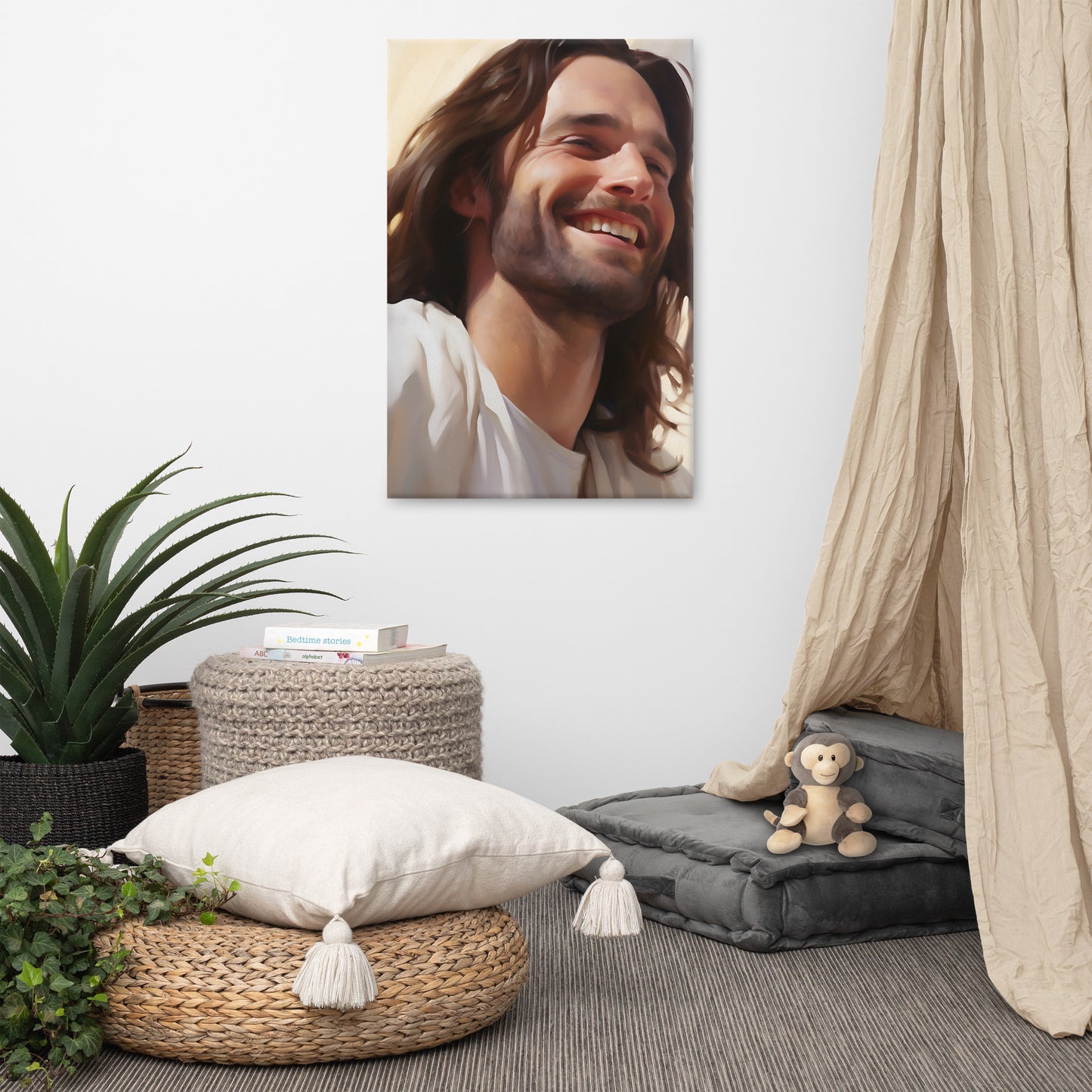 His Blessed Smile Canvas Print - 24x36"