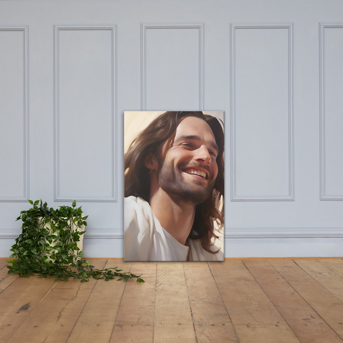 His Blessed Smile Canvas Print - 24x36"