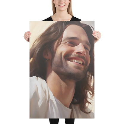 His Blessed Smile Canvas Print - 24x36"