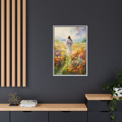 Christ In A Field Of Flowers | Canvas Print