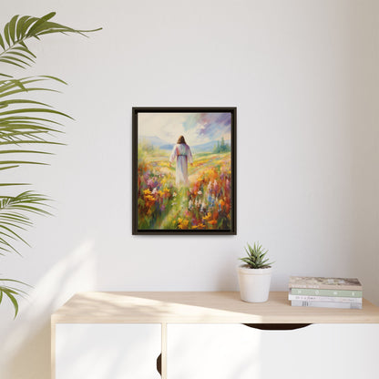 Christ In A Field Of Flowers | Canvas Print