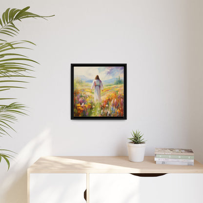 Christ In A Field Of Flowers | Canvas Print