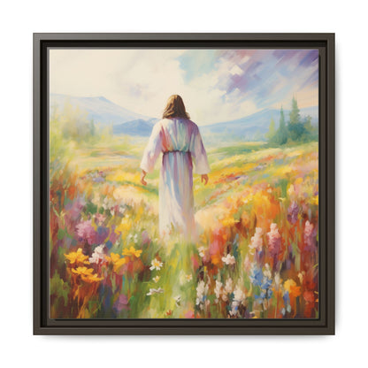 Christ In A Field Of Flowers | Canvas Print