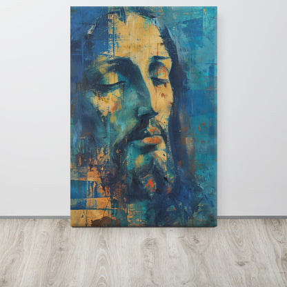 Christ In Blue Canvas Print - ChristVisions