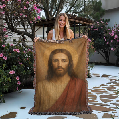 Christ Of The Mystics | Woven Christian Throw Blanket