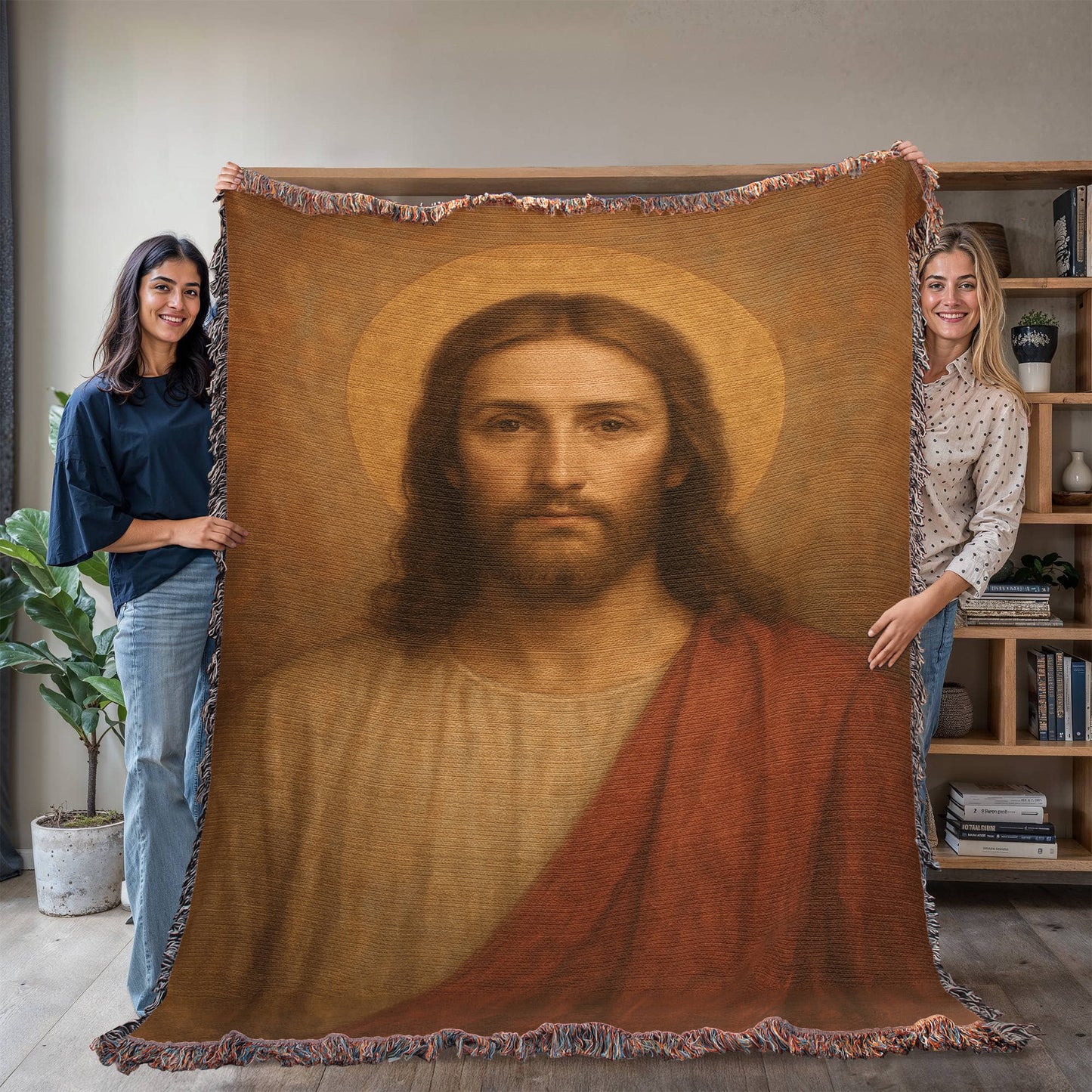 Christ Of The Mystics | Woven Christian Throw Blanket