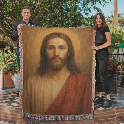 Christ Of The Mystics | Woven Christian Throw Blanket