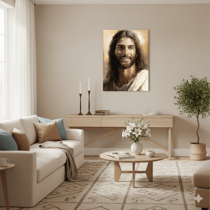 Christ's Loving Smile Canvas Print - ChristVisions
