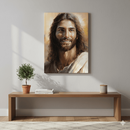 Christ's Loving Smile Canvas Print - ChristVisions