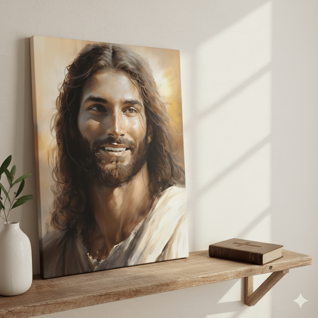 Christ's Loving Smile Canvas Print - ChristVisions