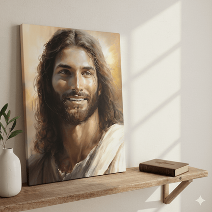 Christ's Loving Smile Canvas Print - ChristVisions