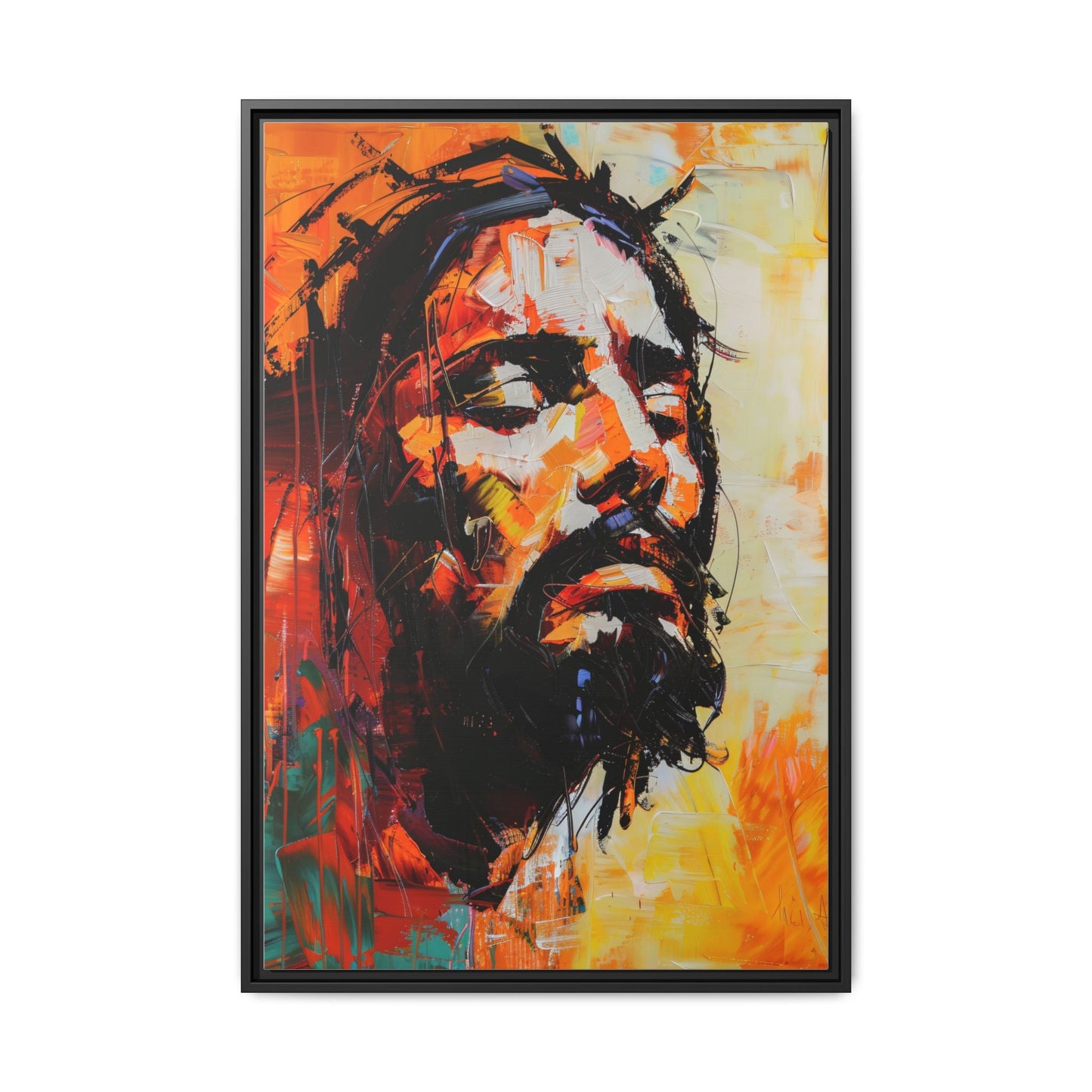 Christ's Passion In Orange | Canvas Print