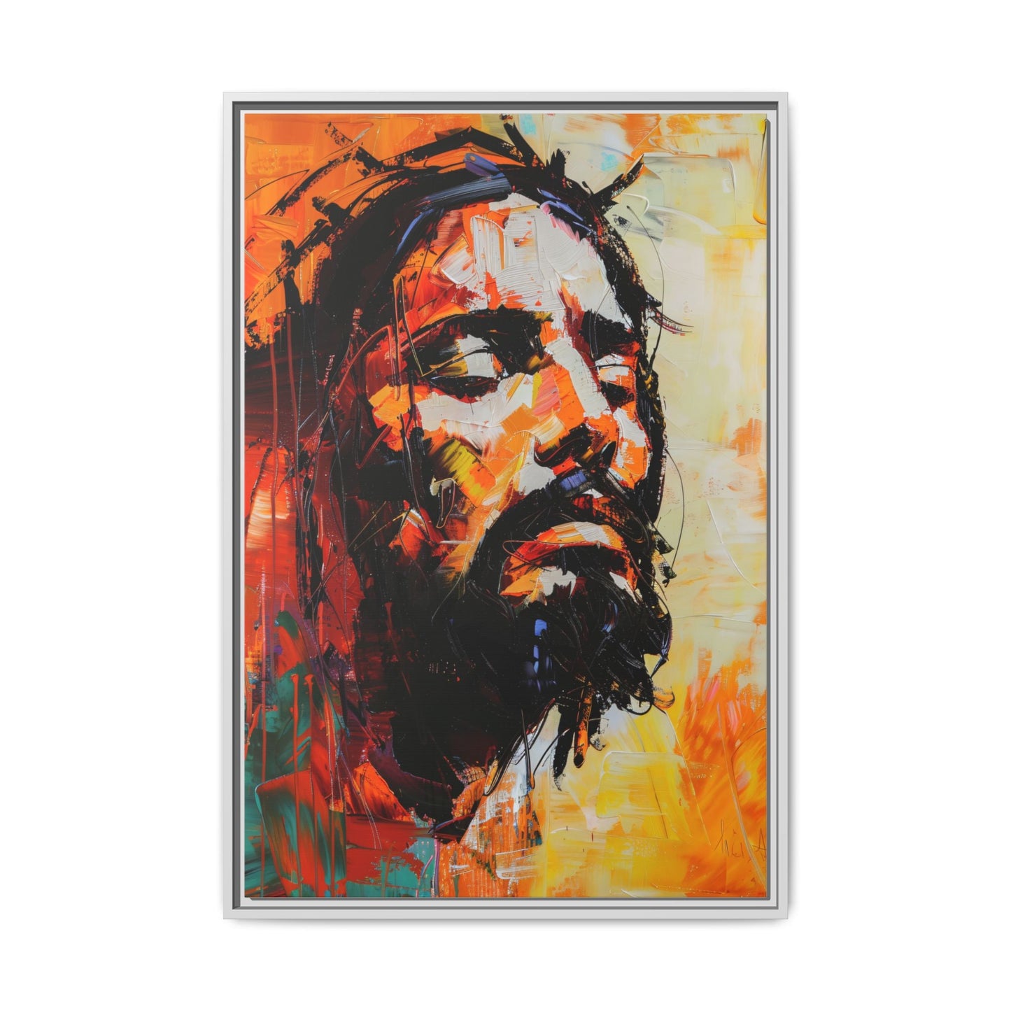 Christ's Passion In Orange | Canvas Print