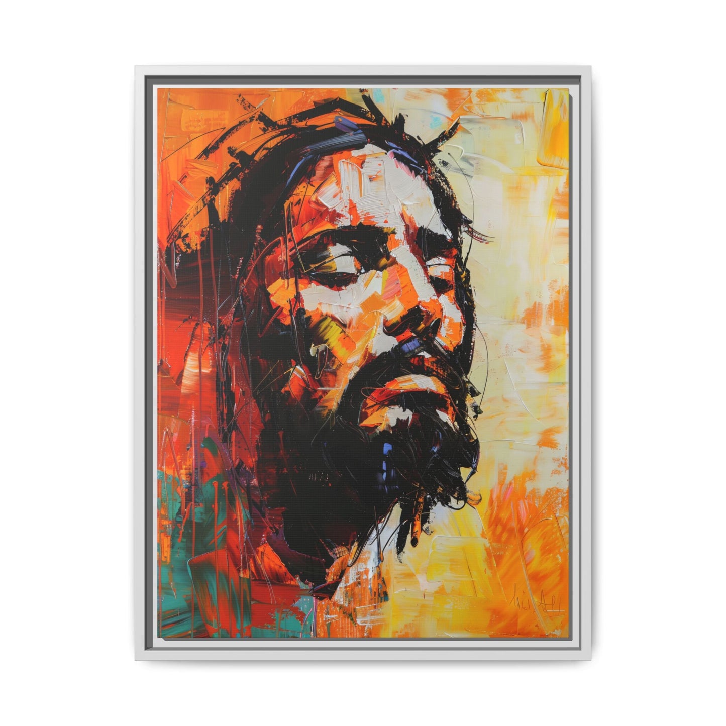 Christ's Passion In Orange | Canvas Print