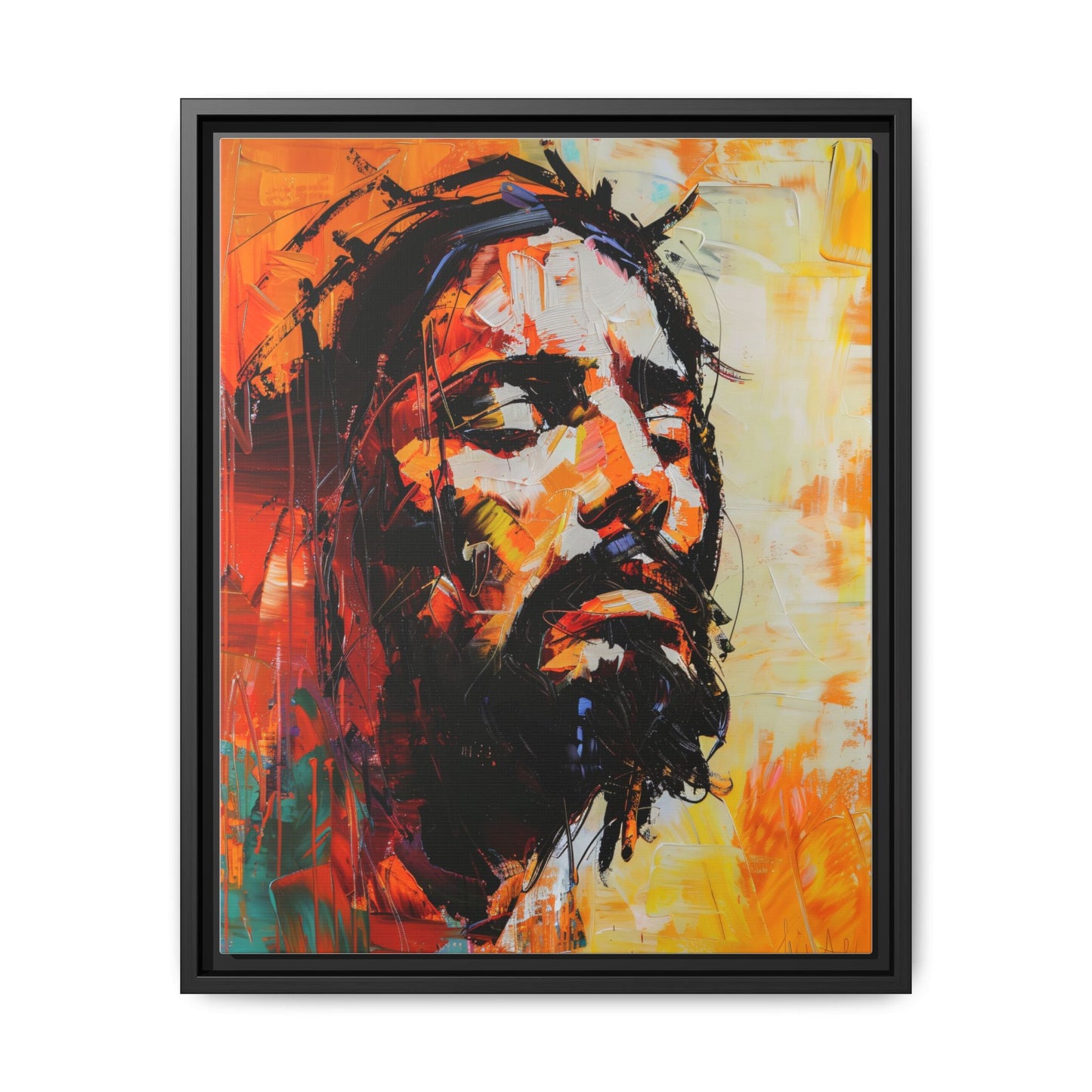 Christ's Passion In Orange | Canvas Print