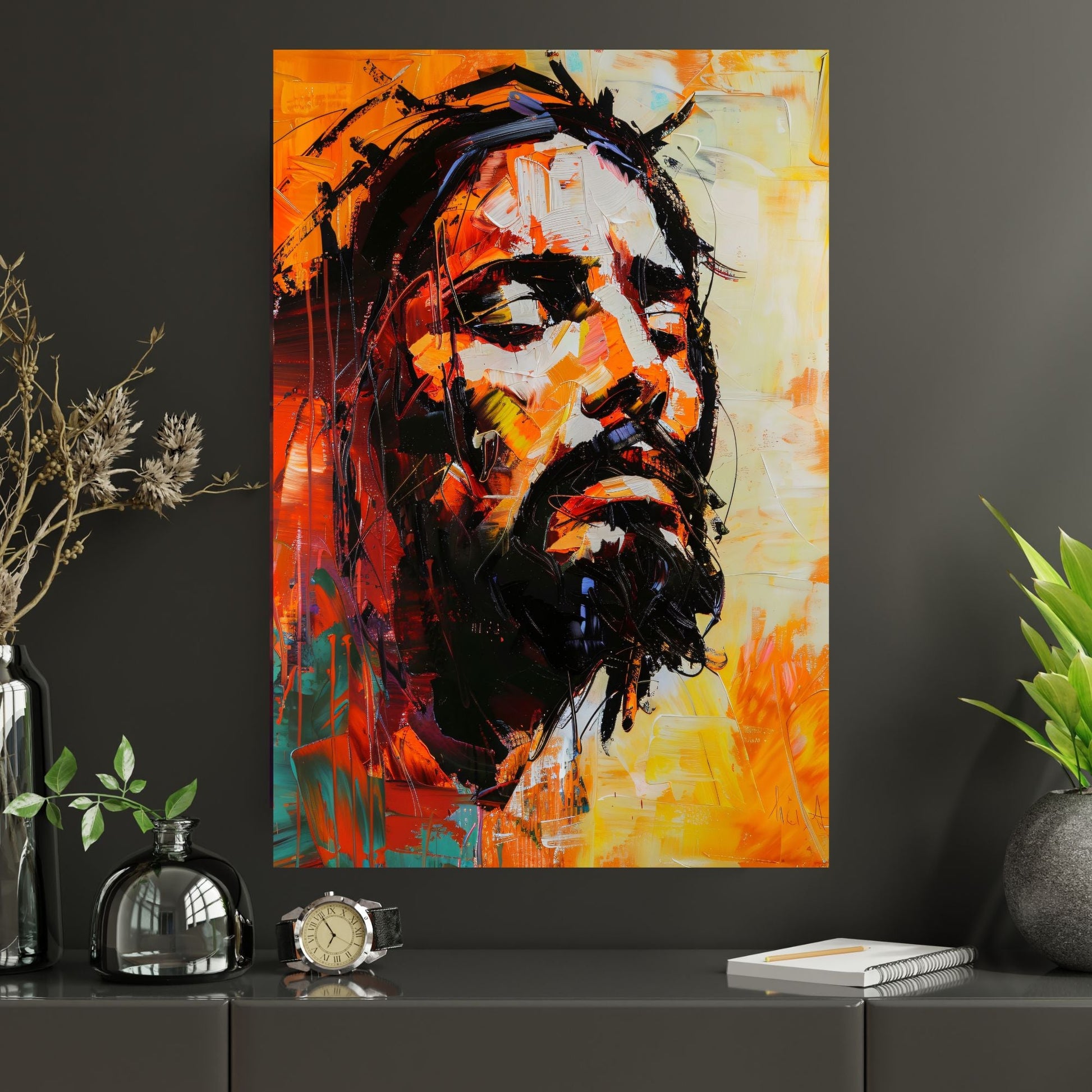 Christ's Passion In Orange Fine Art Print - ChristVisions