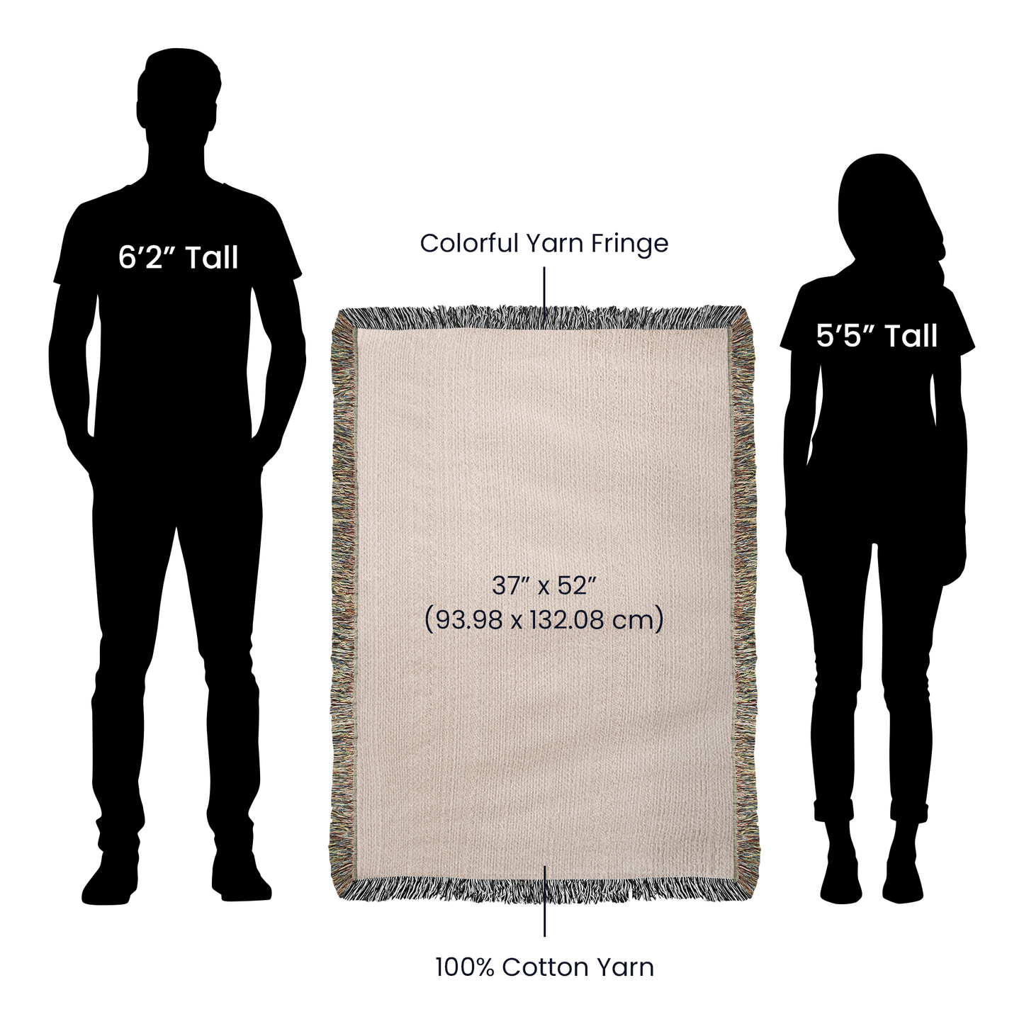 Christ's Passion In Orange | Woven Christian Throw Blanket