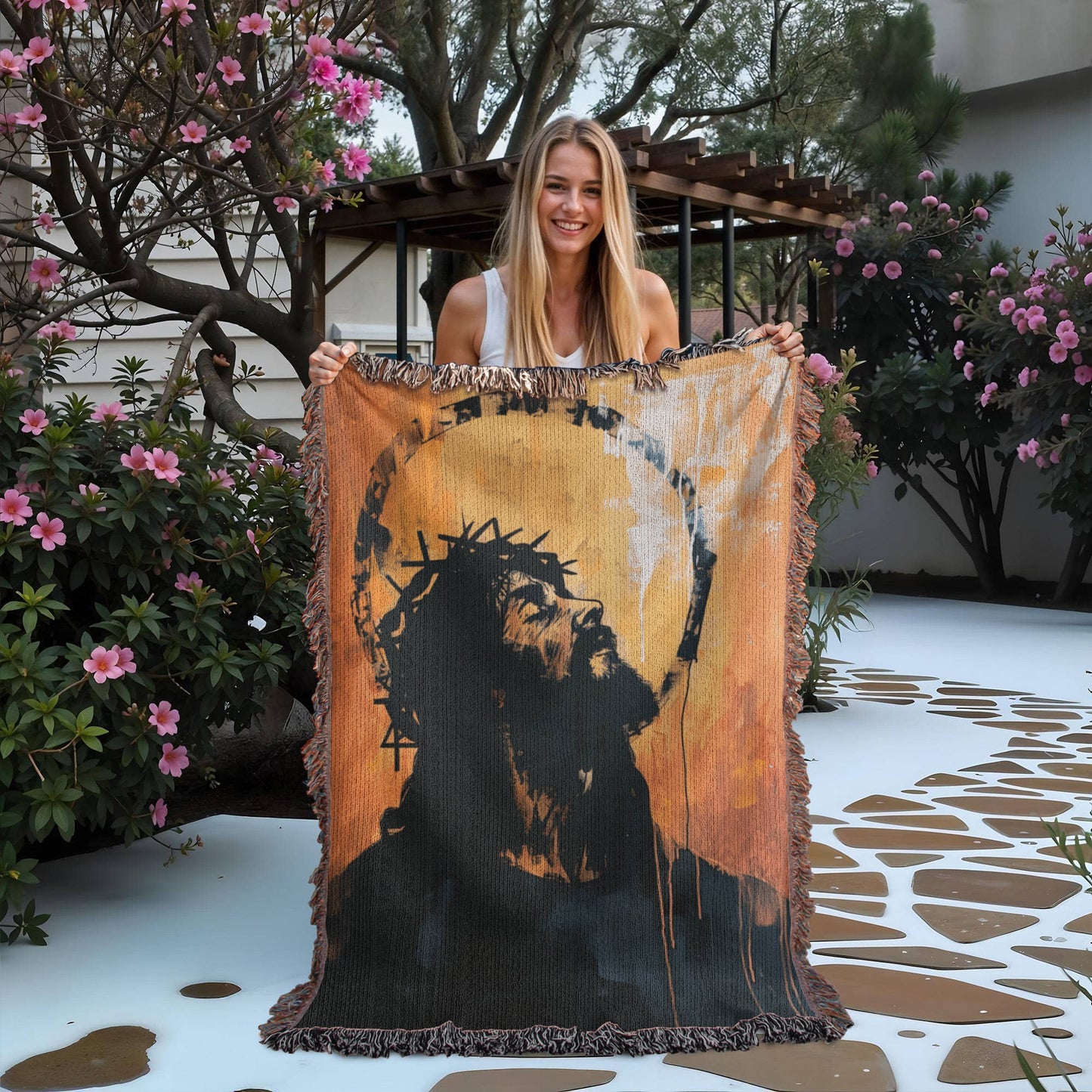Crown Of Love | Woven Christian Throw Blanket